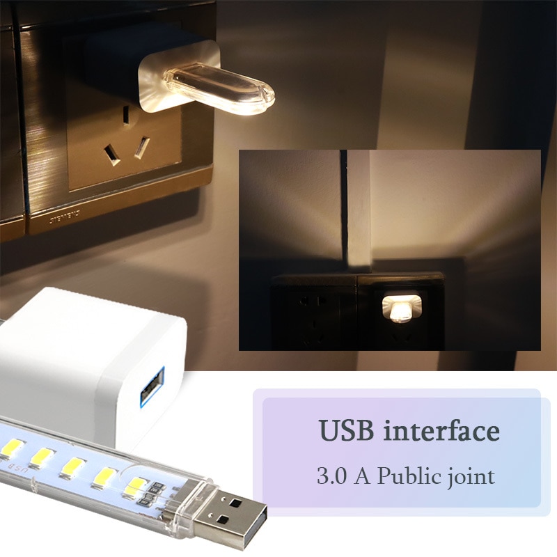 USB LED Books Flashlight Power Bank Powered Book Light 5V Portable Night Lights USB LED Book Lights 3LEDs 8LEDs SMD 5630 5730