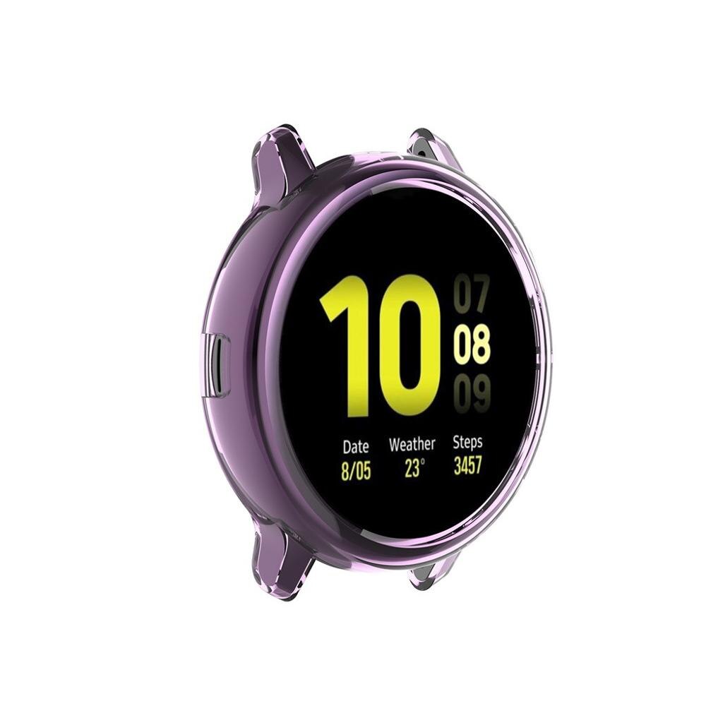 Screenprotector voor samsung galaxy watch active 2, ultradunne zachte siliconen volledige beschermhoes voor galaxy active 40/44mm