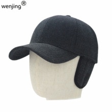 WJ7543C Mannen Snapback Hoed Verstelbare Wol Fleece Warme Winter Oor Beschermen Opvouwbare Baseball Caps