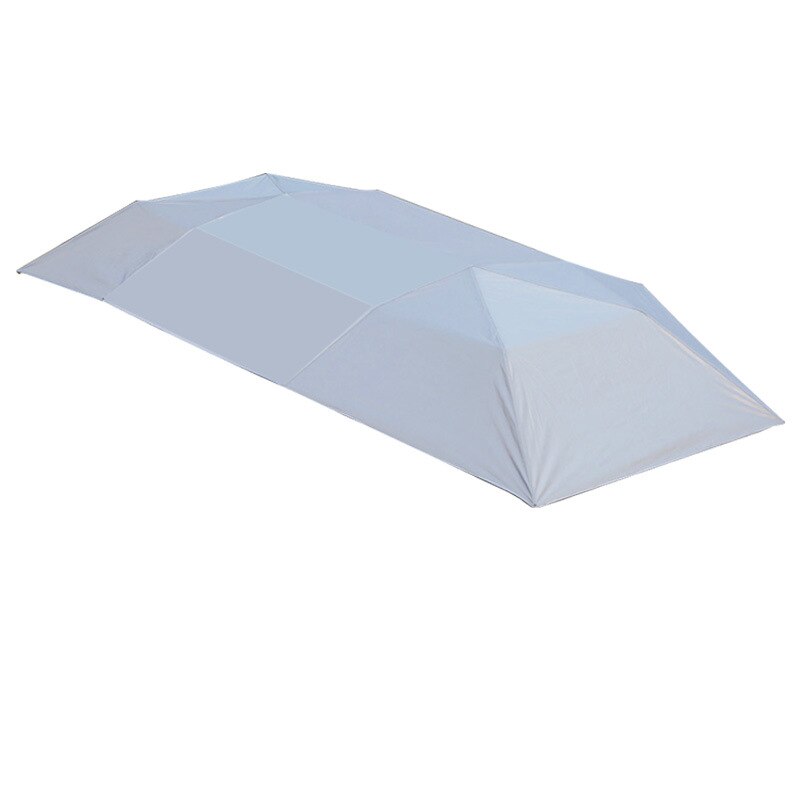 Faltbare Auto Sonnenschirm Wasserdicht Auto Schatten Abdeckung Auto Schutz Oxford Tuch UV Beständig Auto Zelt Dach Zubehör: Silber- / 4.2X2.2M