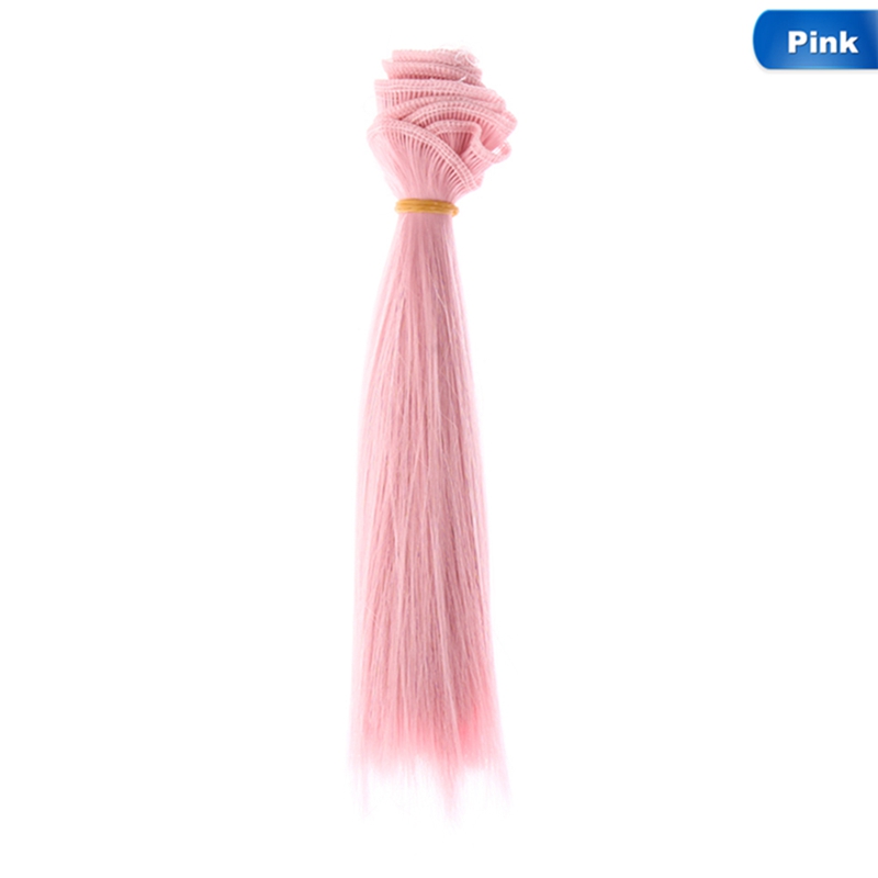 1pcs 15*100cm Doll Accessories Straight Synthetic Fiber Wig Hair For Doll Wigs High-temperature Wire: PK