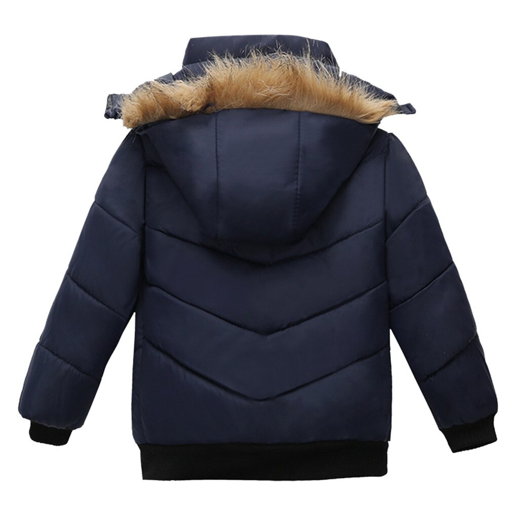 2019 inverno engrossar à prova de vento quente crianças casaco para meninos de pele com capuz crianças outerwear enchimento algodão longo do bebê meninos jaquetas