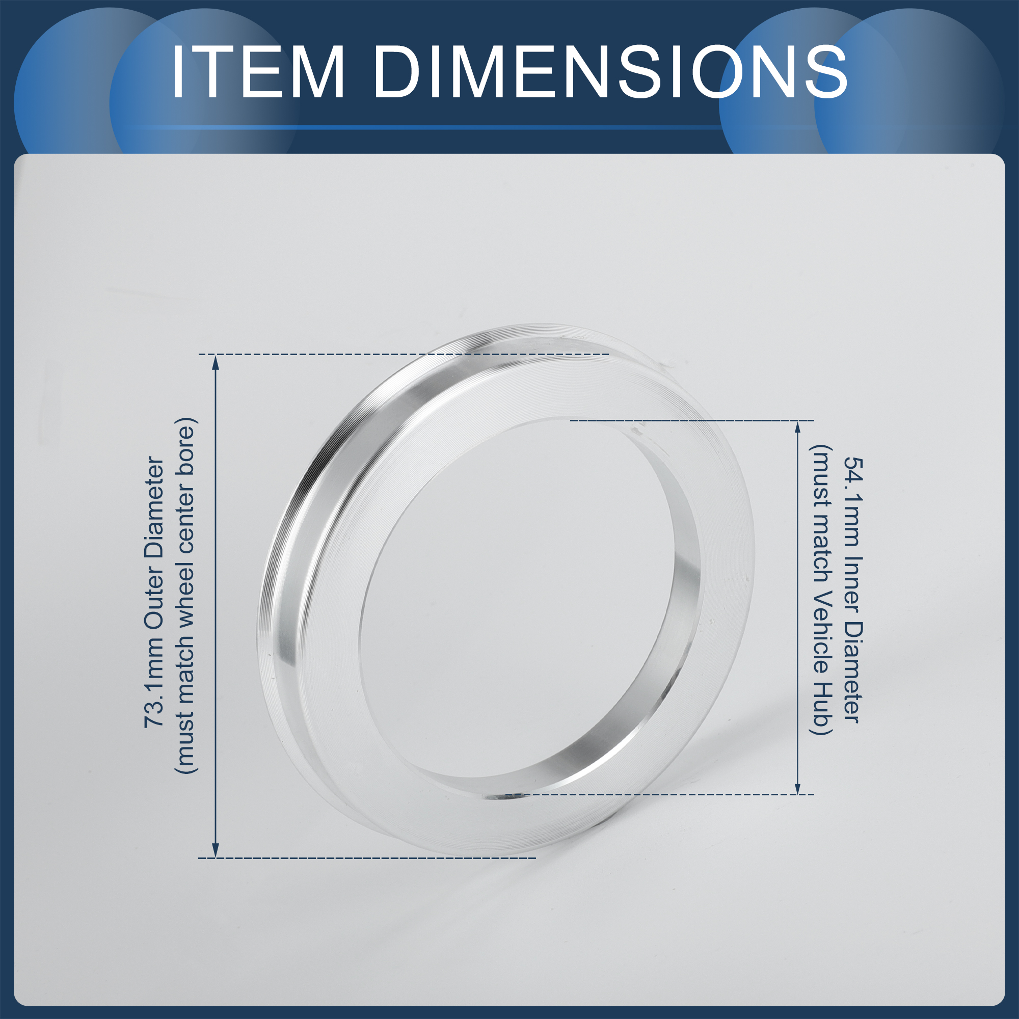 UXCELL 4pcs OD 70.1/72.6/72.1/73.1mm to ID 57.1/60.1/64.1/54.1/66.6/62.5mm Hub Centric Rings Wheel Hubrings Aluminum Alloy