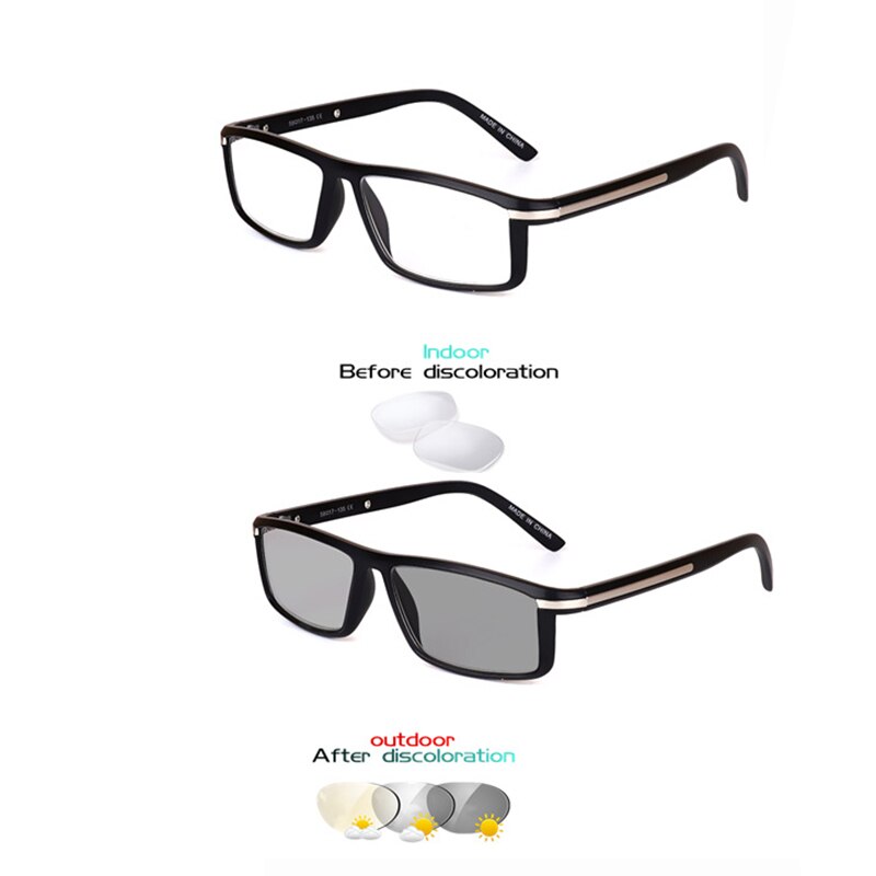 Transition Photochromic Reading Glasses Men Women Hyperopia UV protection Presbyopia Eyeglasses with Diopter 150 250 Full Frame
