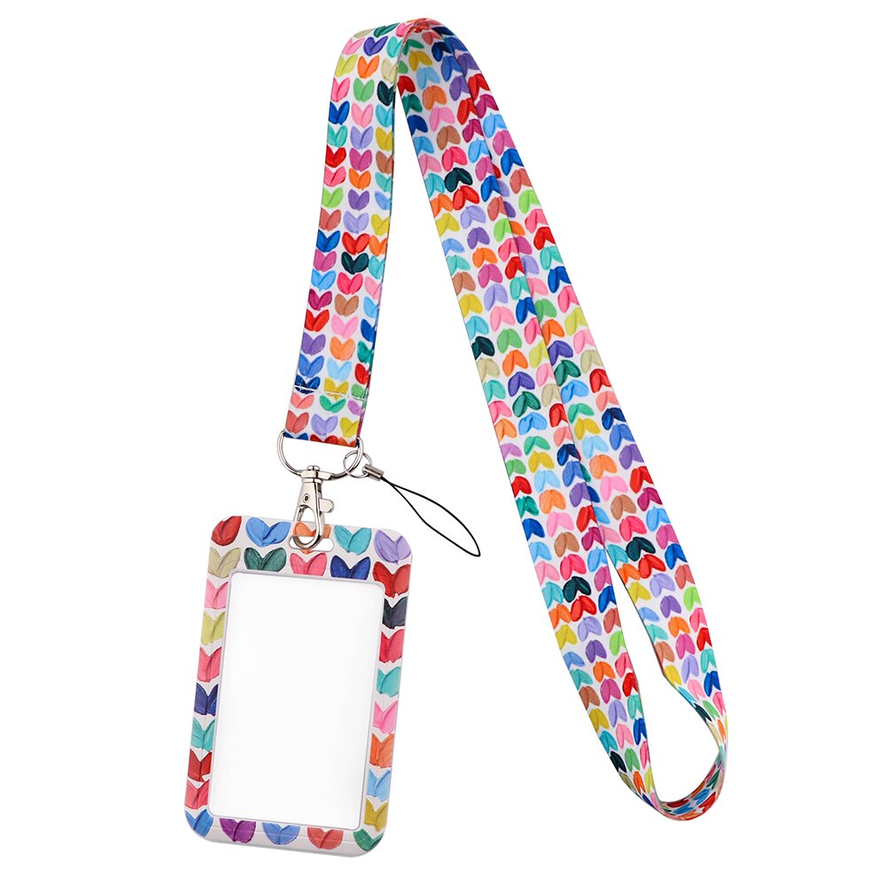 CB1323 Black Love Lanyard Strap for Cellphone Key Chains ID Card Badge Holder Keychain Hanging Rope Keycord Neckband Accessories