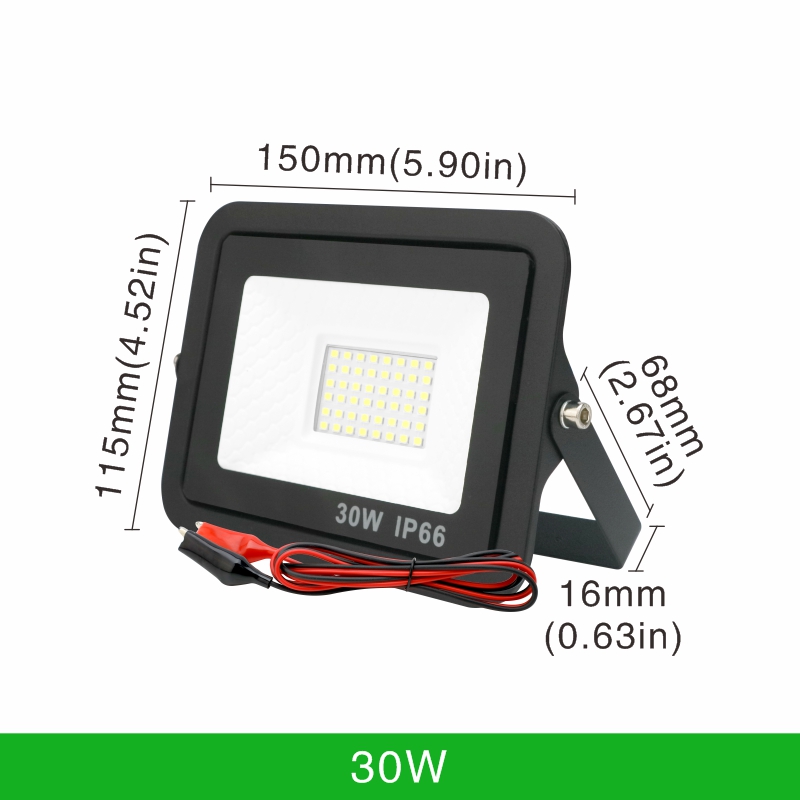 20W 30W 50W 100W DC12V Led Flood Light Outdoor Floodlight Spotlight IP66 Waterproof Light Reflector Portable 12 Volt Led Lights: changeable