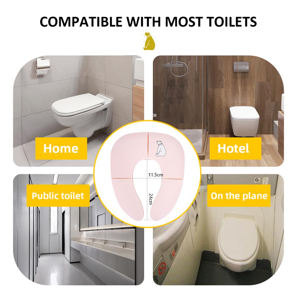 Outdoor Baby Toilet Seat Potty Training Seat Portable Toddlers Kids Potties Trainer Seats Home Non-slip Child Lavatory Seat