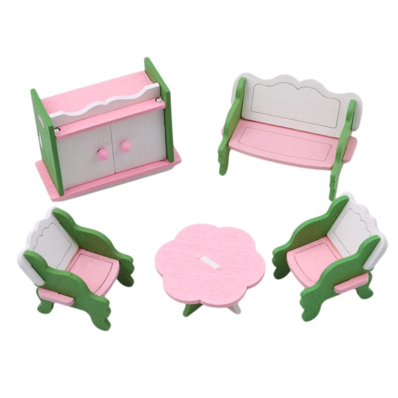 Miniature 1:12 Dollhouse Furniture for Dolls,Mini 3D Wooden Puzzle DIY Building Model Toys for Children: 897368