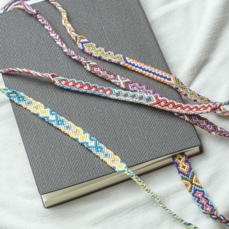 Neue Heiße Böhmischen Gewinde Armband Retro Handgemachte Boho Multicolor String Schnur Woven Geflochtene Hippie Freundschaft Armbänder Frauen Männer