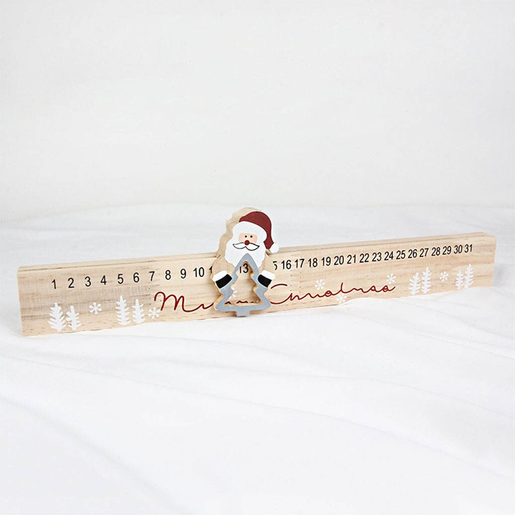 Diy Leuke Kerst Houten Cartoon Kerstman Advent Kalender Ornamenten