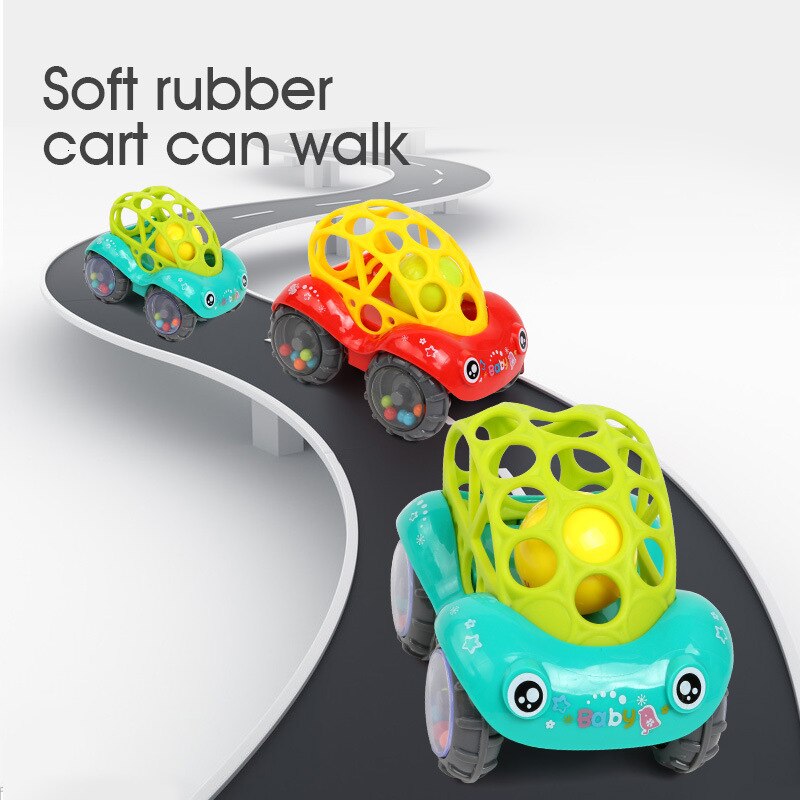 Baby Rattles Mobiles Non-toxic Plastic Colorful Music Handbell Grasping Gums Soft Teether Educational Toys For Newborn Baby