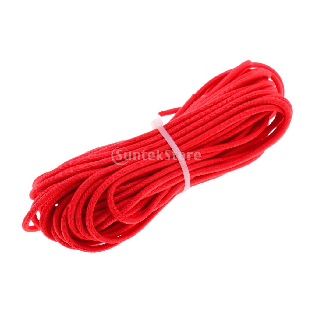 3mm Blue/Red Strong Elastic Round Bungee Rope Shock Cord Tie Down Boats Trailers Roof Rack 100m 50m 30m 20m 10m 5m 2m 1m 0.5m: 10m Red