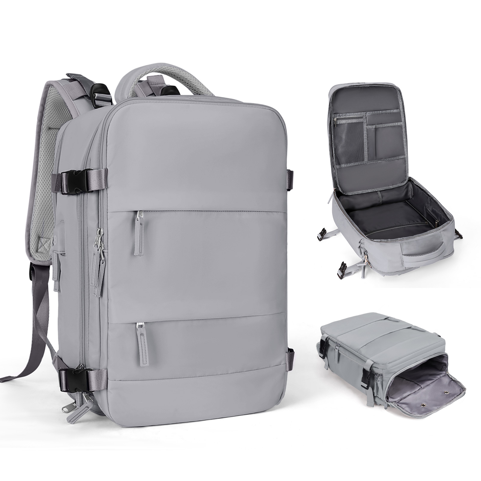 Travel Backpack for Women, Carry On Backpack,TSA Laptop Backpack Flight Approved, College Nurse Bag Casual Daypack for Weekender: 16 inches / Silver