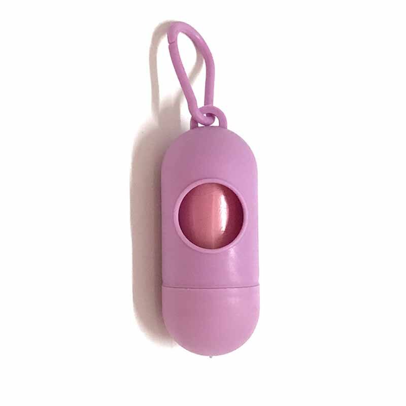 Portable en plastique déchets sacs boîte jetable bébé animal sac à ordures étui amovible boîte Nappy sac organisateur pour chien poussette: Pink