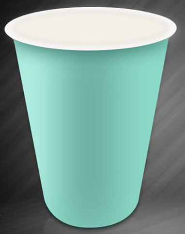 50 Stuks Blauw Dik Papier Cup Wegwerp Koffie Beker Melk Thee Drank Takeaway Verpakking Cups Met Deksels Wegwerp cup: Cup / 400ml 12OZ 50pcs