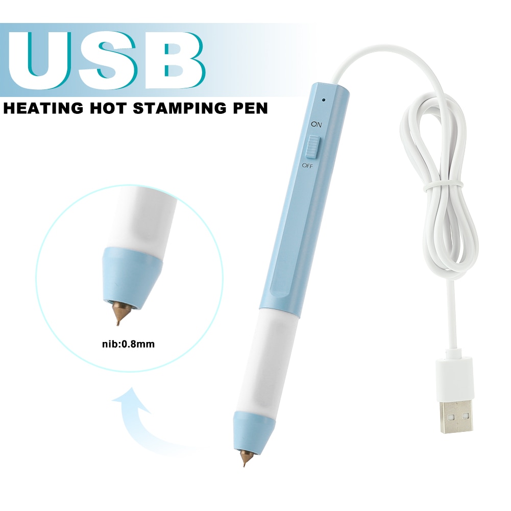 USB 0,8mm/1,5mm Heißer Stanzen Stift Heißer Folie Stift Wärme-beständig Griff Heizung für DIY Scrapbooking karten Handwerk Wärme Liefert