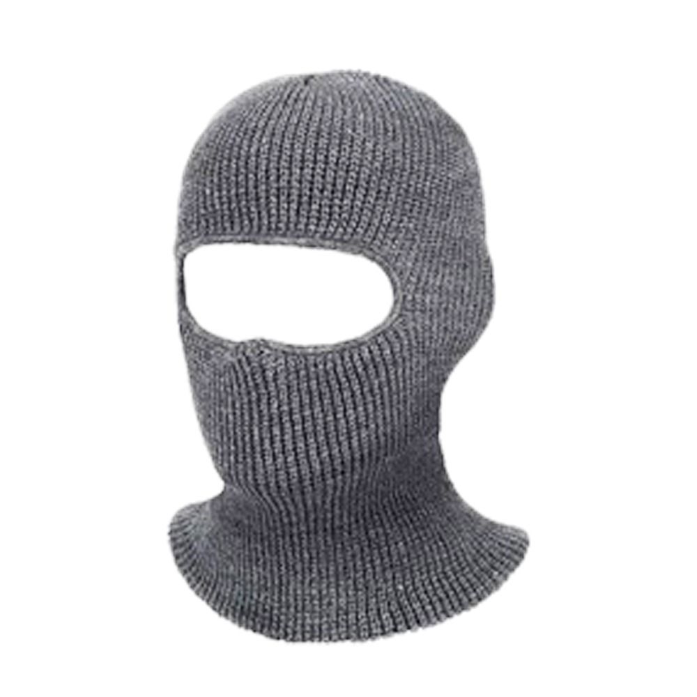 Bonetă pălărie protecție urechi guler cu 1- găuri căciuliță cagulă mască bărbați căciuli căciuli tricotate acoperire completă față căciulă de iarnă pentru femei: Verde armată