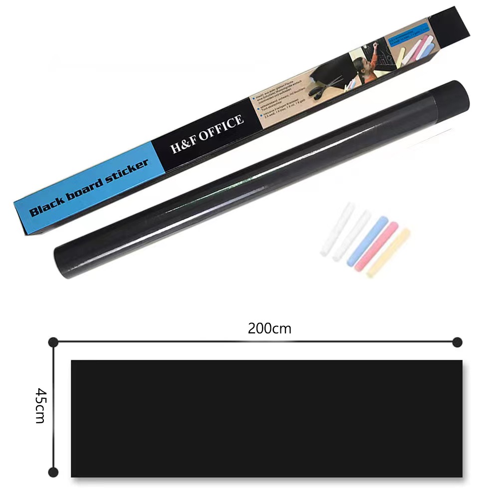 Schoolbord Stickers Krijtbord Uitwisbare PVC Teken Muurschildering Decor Krijtbord Muursticker voor Kinderen Kamers Slaapkamer Kantoor 45x200 cm