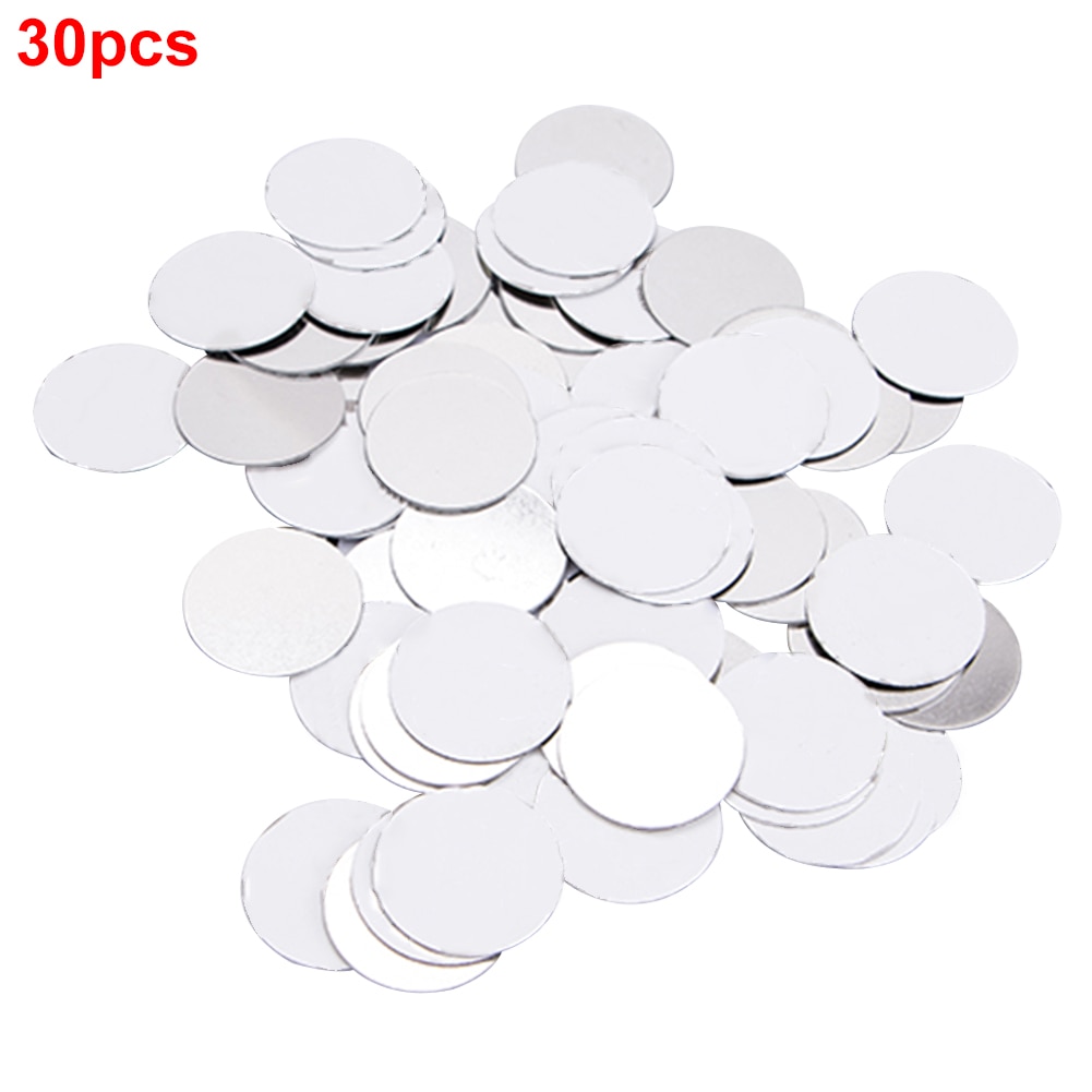 30 st smink hem kosmetika tomt rund ögonskugga verktyg för magnetisk palett metall klistermärke fyrkantig tätt diy