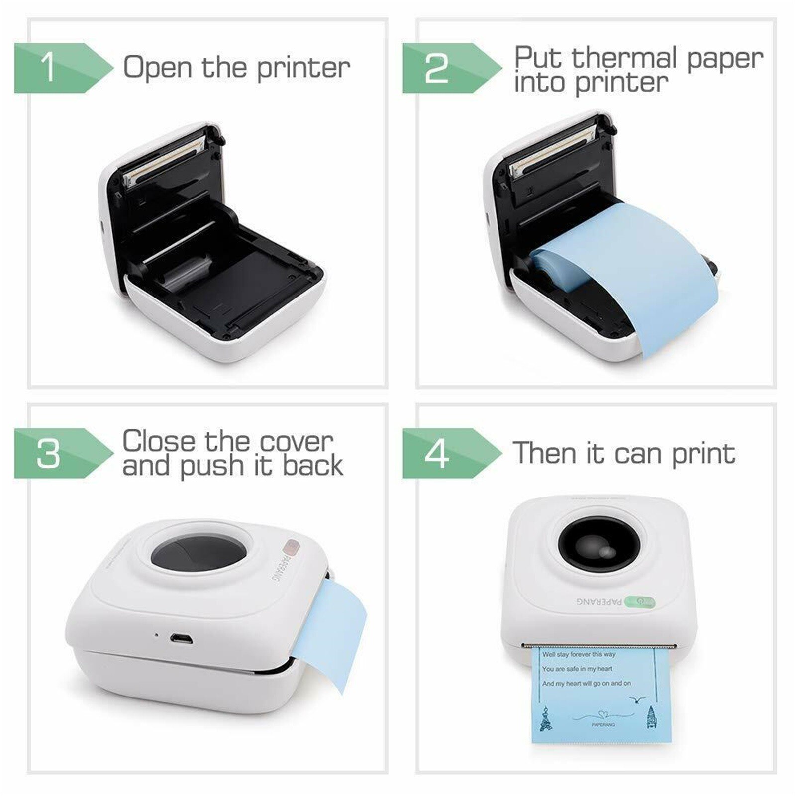 Bluetooth Controleerbaar Thermische Printer Printpapier Is Kleine En Draagbare