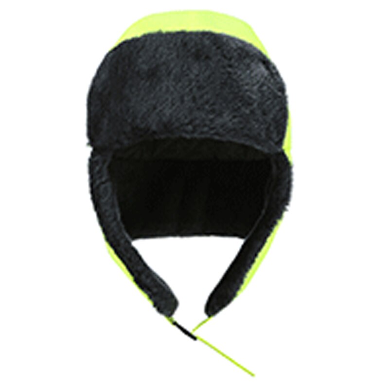 Reflekterende varm arbeidslue vinter menn høy synlighet sikkerhetsbomberhatt vindtett fluffy hodeplagg vinterhatter