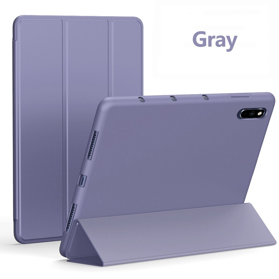 Hoesje voor huawei matepad 10.4 inch siliconen vouw zachte hoes funda coque hoesje voor matepad 10.4 inch hoesje cover capa etui: Grijs