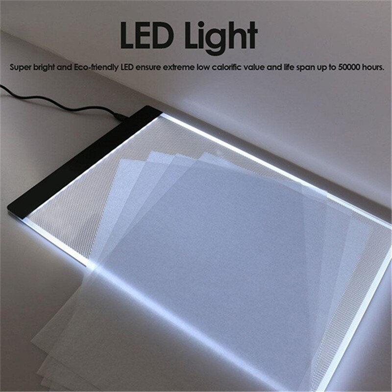 A4/A5 LED Drawing Boards Tracing Board Copy Pads LED Drawing Tablet Plate Art Writing Stepless Dimming EM88