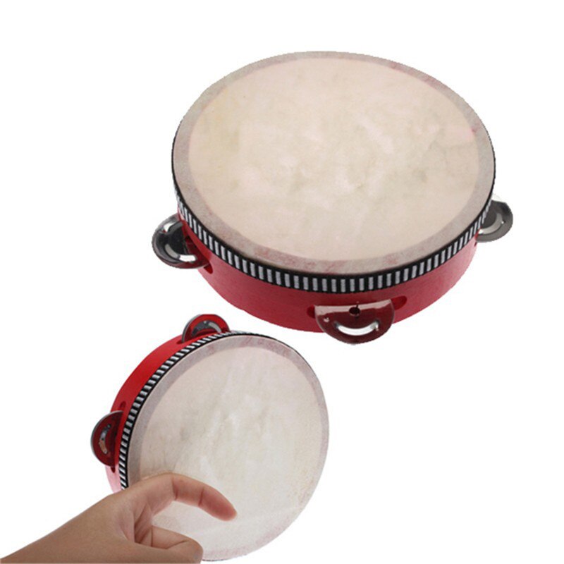 6 Inch Children Mini Drum Kids Early Educational Musical Instrument Baby Toys Beat Instrument Girls Boys Dance Hand Drum Toys: Red