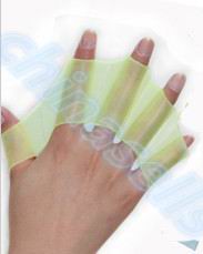 20pairs Silicone Diving Swim Pool Training Swimming Half finger Hand Fins Flippers Webbed Gloves Paddles Accessories: Yellow / M