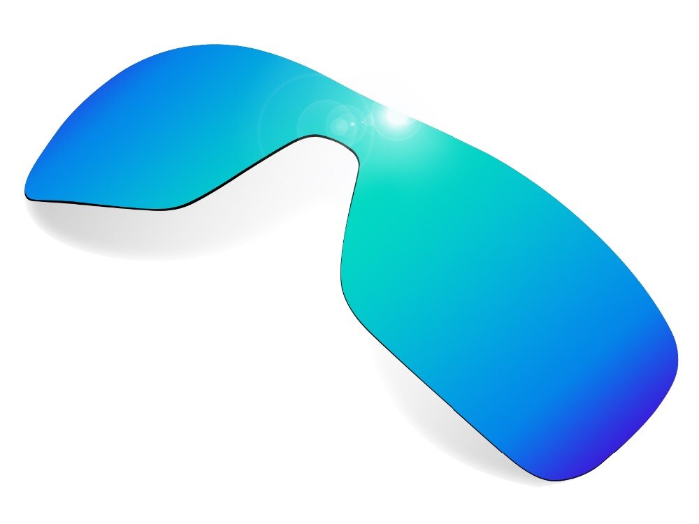 Glintbay 2 stuks gepolariseerde zonnebril vervangende lenzen voor oakley turbine rotor in fire red en ice blue