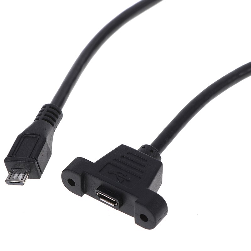 Micro USB 2.0 Male to USB 2.0 B Female Connector Cable With Panel Mount Hole 30cm 50cm With Panel Mount Hole cables