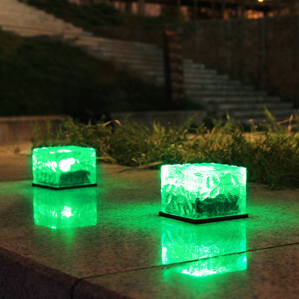 Solar Path Underground Buried Brick Light Led Stone Ice Cube Brick Solar Garden Driveway Security Light Led Floor Light