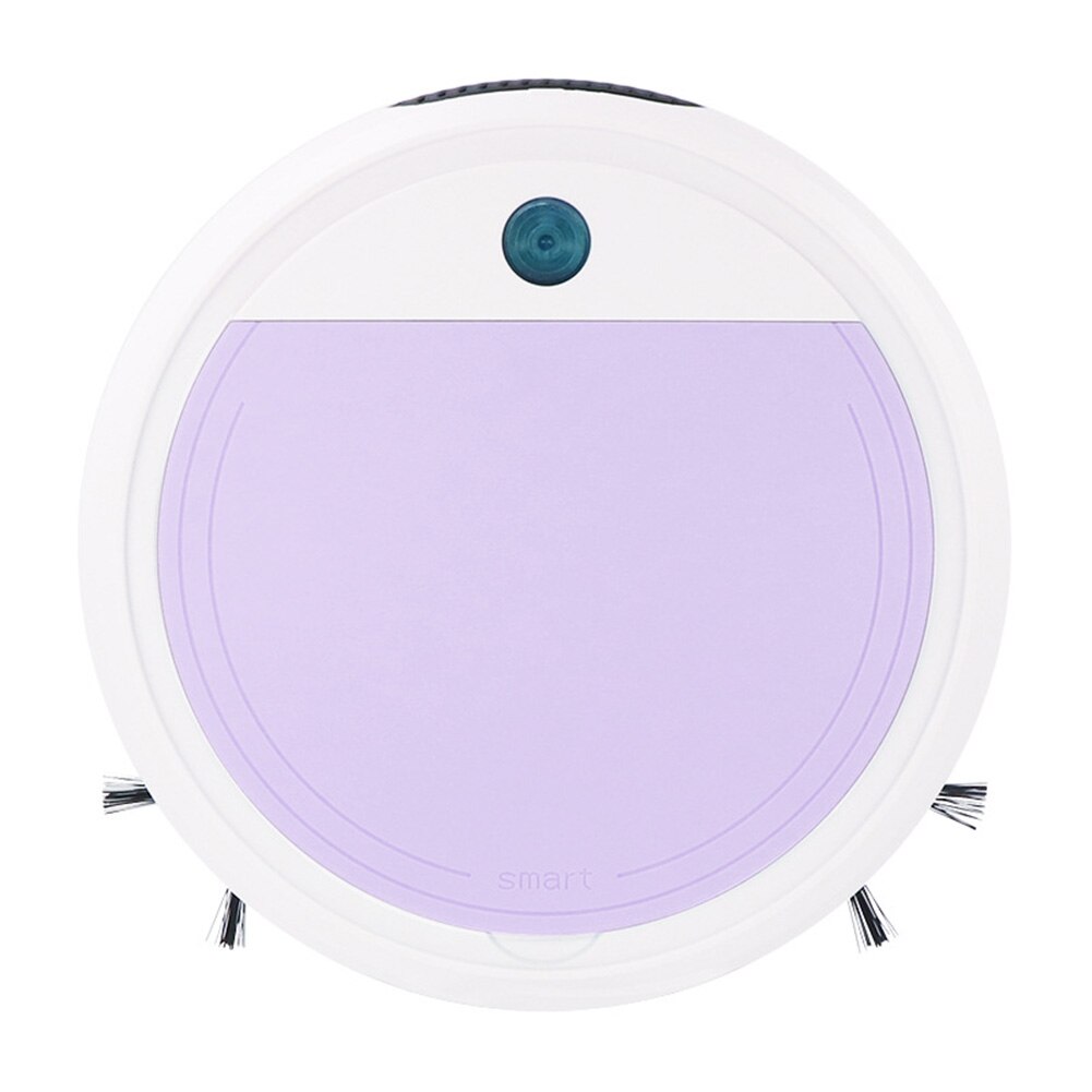 UV Disinfection Smart Robot Vacuum Cleaner Multifunctional 4-In-1 Auto Floor Sweeping Robot Dry Wet Vacuum Cleaner Machine: White-Purple
