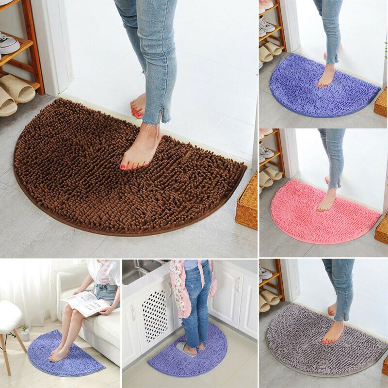 Tapis de porte imperméable demi-lune, 40x60cm, antidérapant, barrière contre la saleté, forme D, Semi-circulaire,