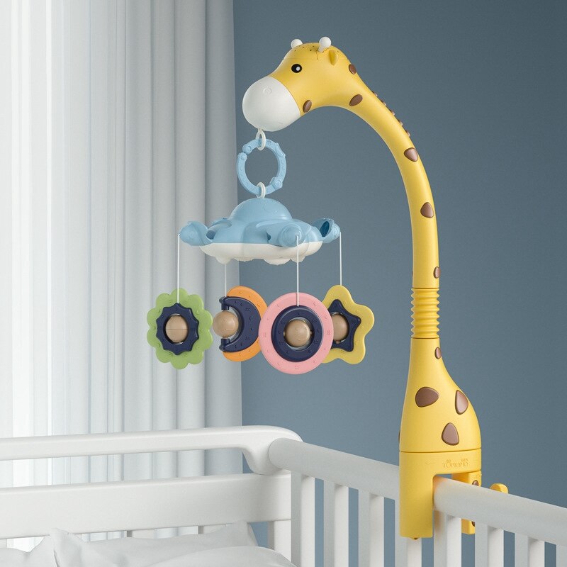 Crepitio del bambino mobile musica scatola Luce di Notte Rotazione di 360 ° di Rotazione Flessibile mobile Appena nato Che Dorme Letto Giocattoli bambino Sonaglio: Default Title