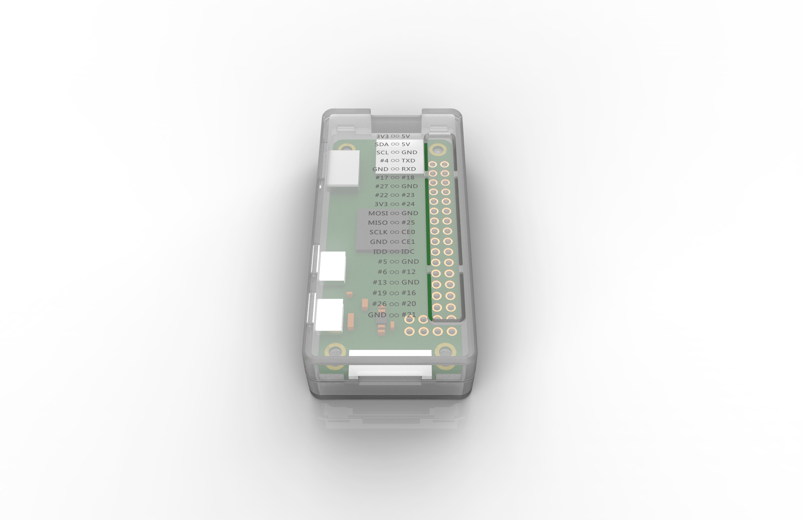 Raspberry Pi Zero W Case with heatsinks four colors ABS Shell