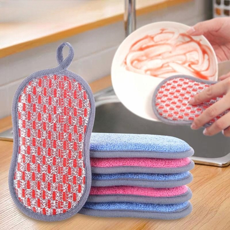 10-1 esponjas para fregar platos, toallita mágica de doble cara, esponjas de limpieza antiadherentes de microfibra para ollas, herramientas de cocina, utensilios para ollas de lavado