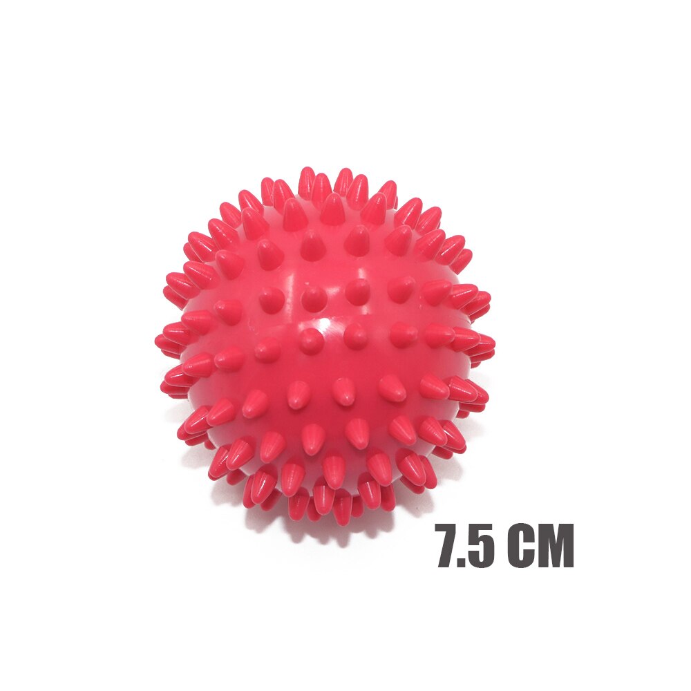 7.5cm/9cm 8 färger pvc massagebollar fitnessbollar muskelavslappningsapparat triggerpunkt fitnessutrustning bollar handfot relax: Ljusgrön