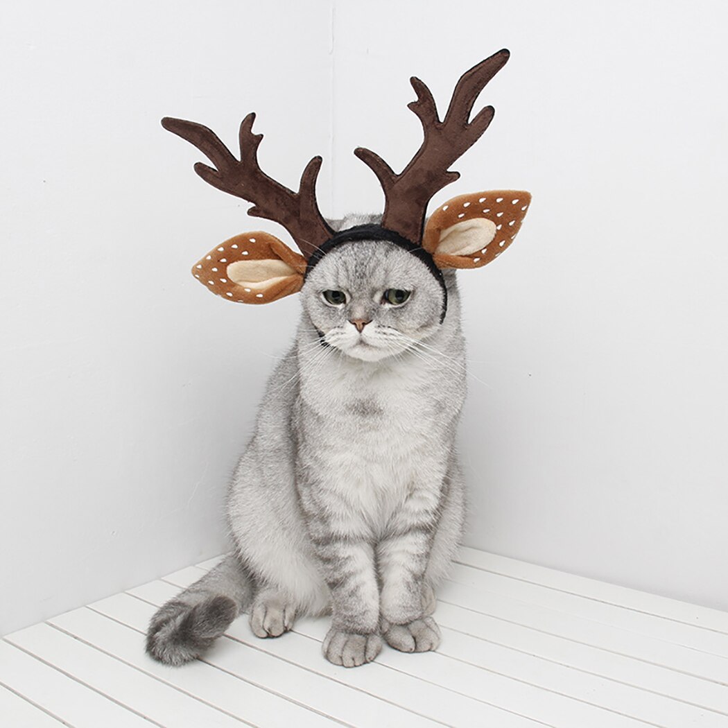 neue Weihnachten Haustier Hund Kostümich Geweih Elch Ohr Stirnband Nette schick Kleid hoch Neue Jahr Haustier Party Hütte Haustier hund Katze Kostüm
