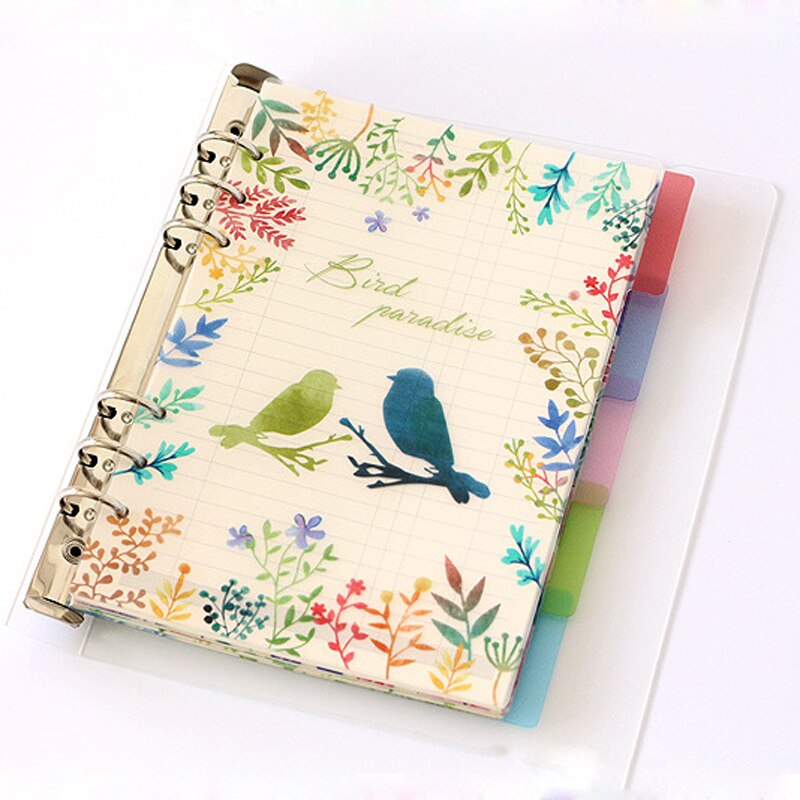 6 Holes A6 Colored Notebook's Index Page Inside Pages Planner Papers Cute Notebook Matching Stationery School Supplies: ZB072 / A6