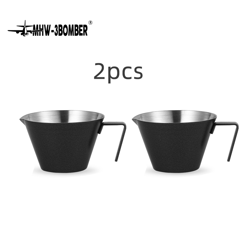 MHW-3BOMBER Espresso maatbeker met handvat Roestvrij staal Coffee Shot Koffie Gietbeker Thuis Keuken Meetaccessoires: MULTI