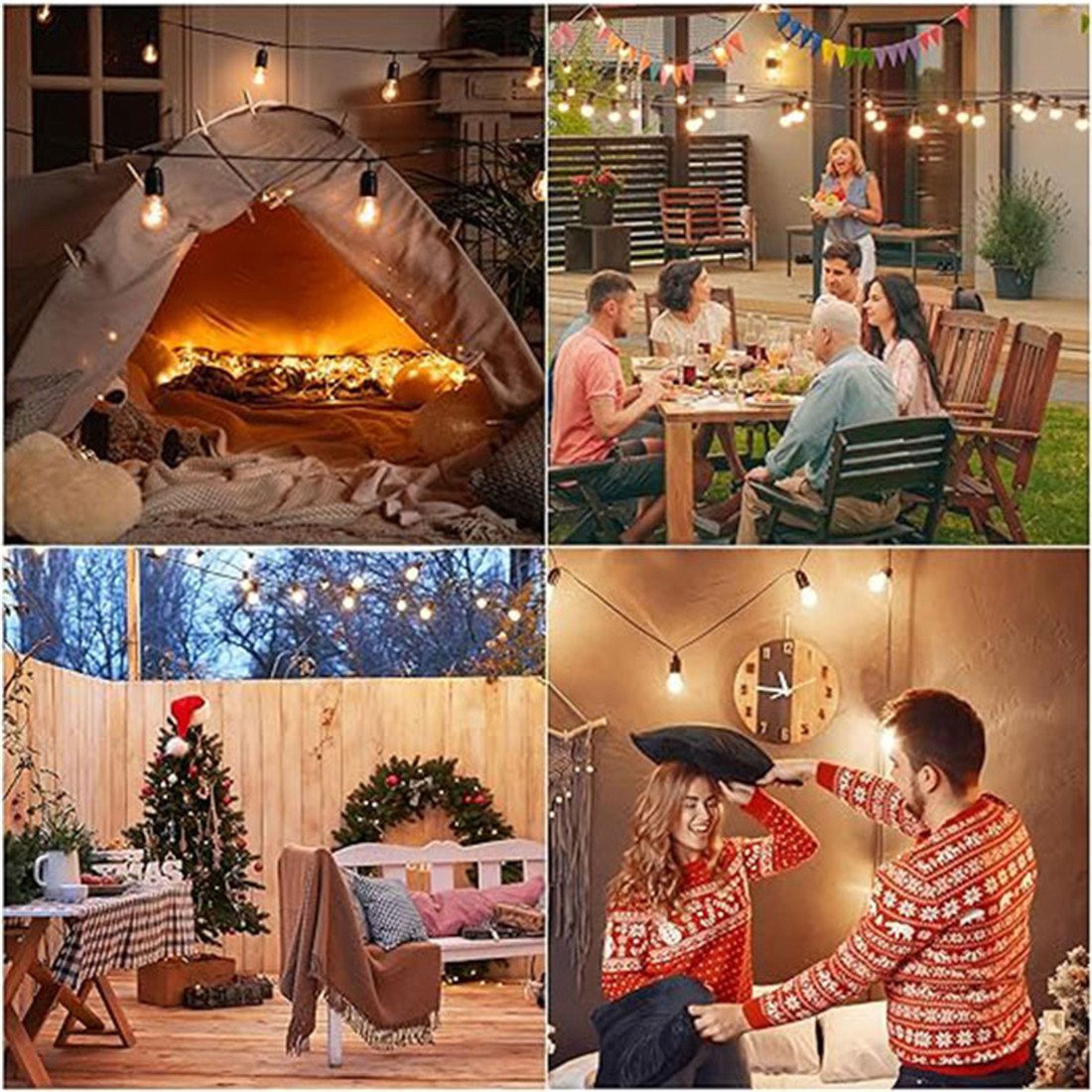 2/5/10/20pcs Pack Waterproof E27 Pigtail Lamp Socket with Wire Rainproof E26 Lamp Holder for Outdoor Garden Patio DIY Lighting