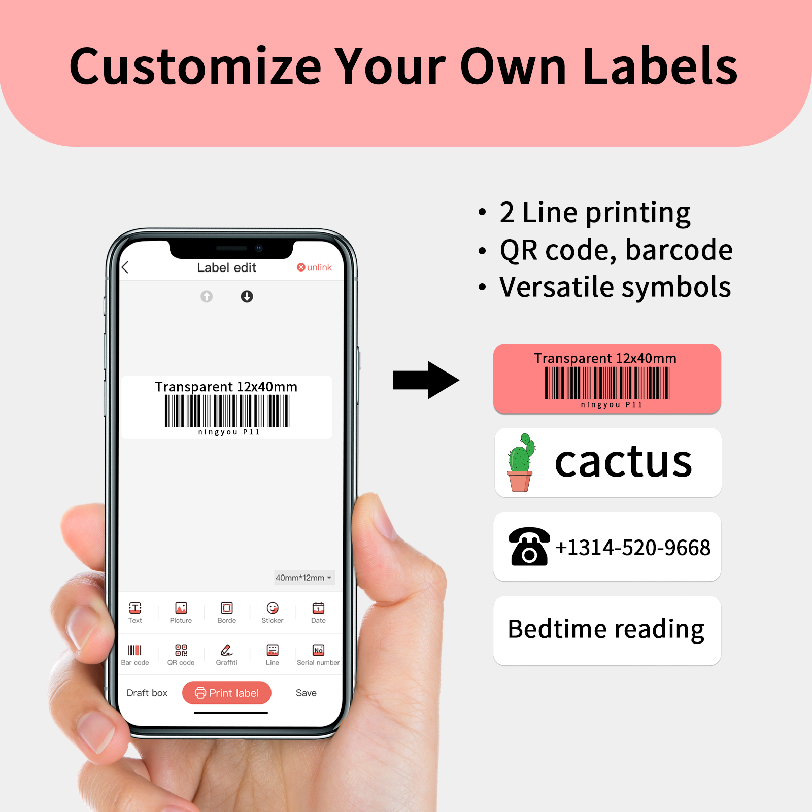 P11 L11 Portable Label Maker Machine Mini Pocket Thermal Label Printer Bluetooth Price DIY Date Sticker Label Machine