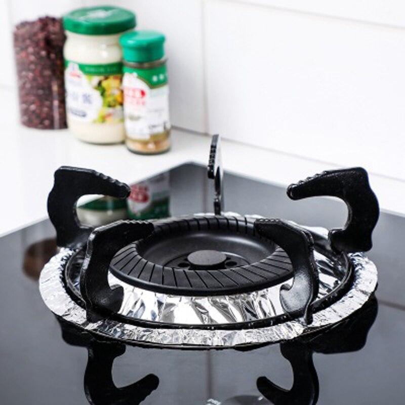 10pcs/set Home Gas Stove Protectors Aluminum Tin Foil Gas Stove Burner Trivets Cover Mat Stovetop Burner Sheeting Mat Pad Hob