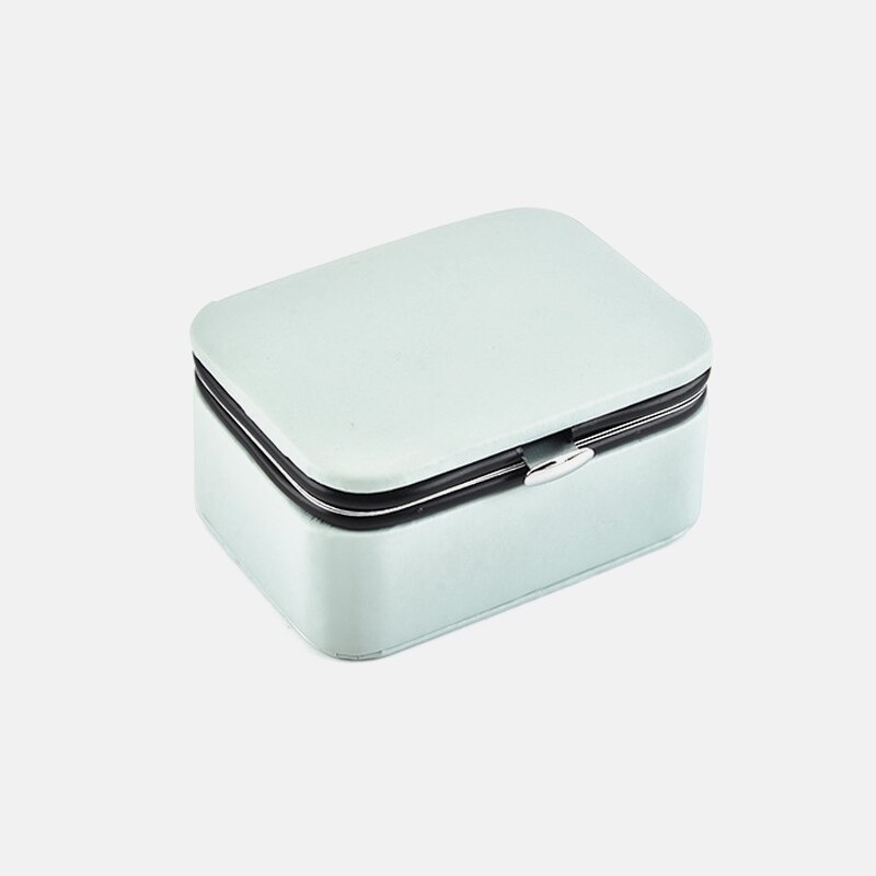 Small Size Jewelry Flip Cover Organizer Portable Cosmetic Leather Storage Display Travel Jewelry Case Boxes Jewelry Box Drawers: 5