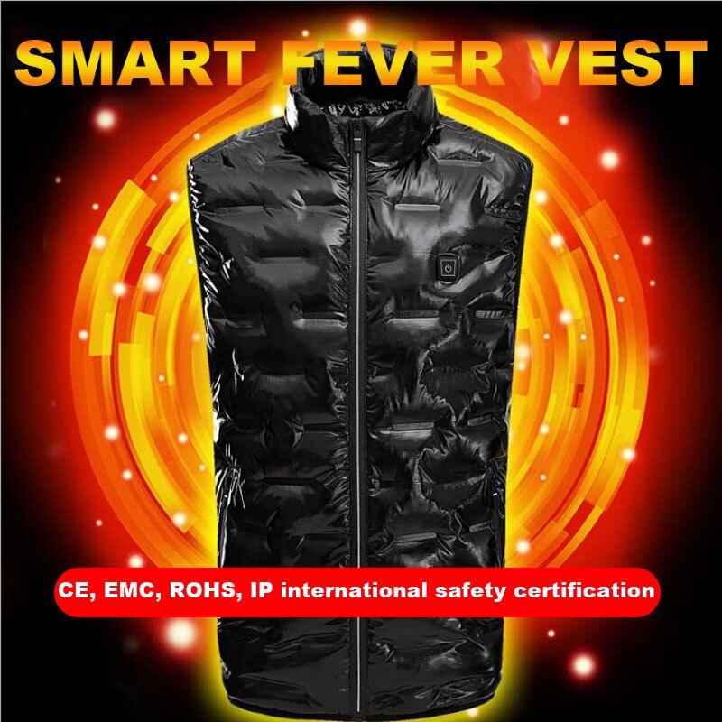 ZYNNEVA Intelligent chauffage gilet hommes femmes auto chauffé gilet hiver coupe-vent randonnée ski sans manches veste GC1115