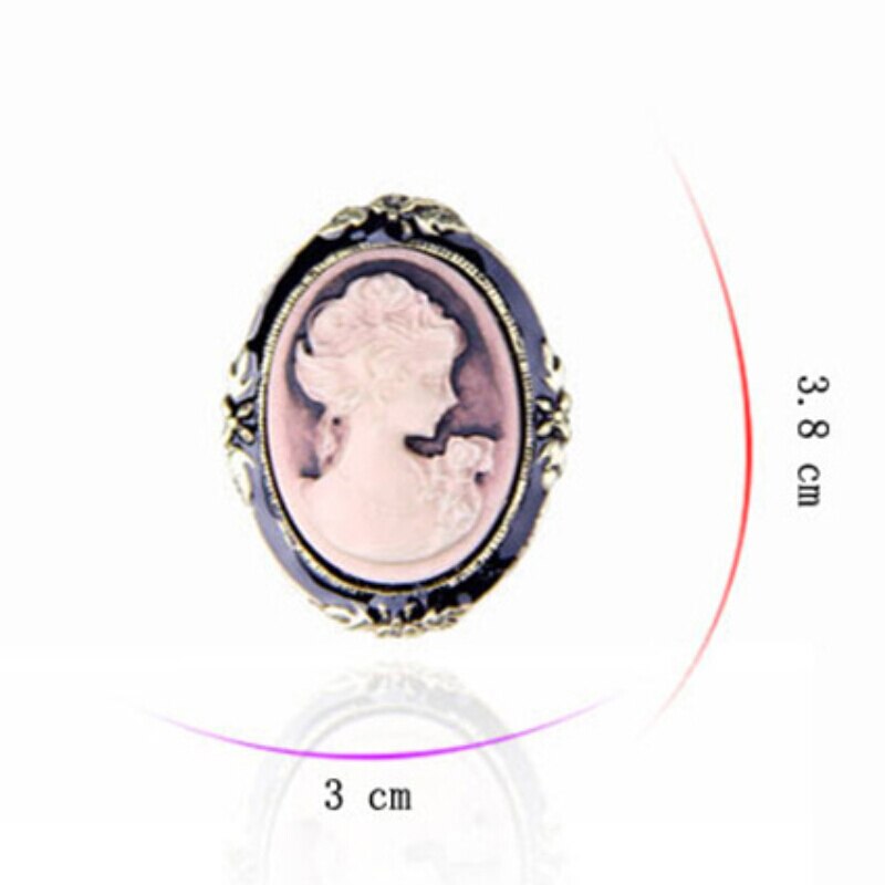 1Pc Vrouwen Mode Stijl Koningin Hoofd Portret Broche Vintage Cameo Elegante Broche Voor Antieke Bruiloft Sieraden