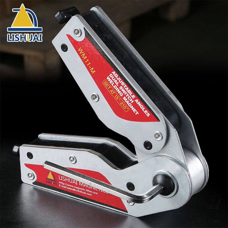 Lishuai Adjustable Angles Dual Switch Welding Magnet On/Off Neodymium Magnetic Clamp 15-210 Degree WM11-S