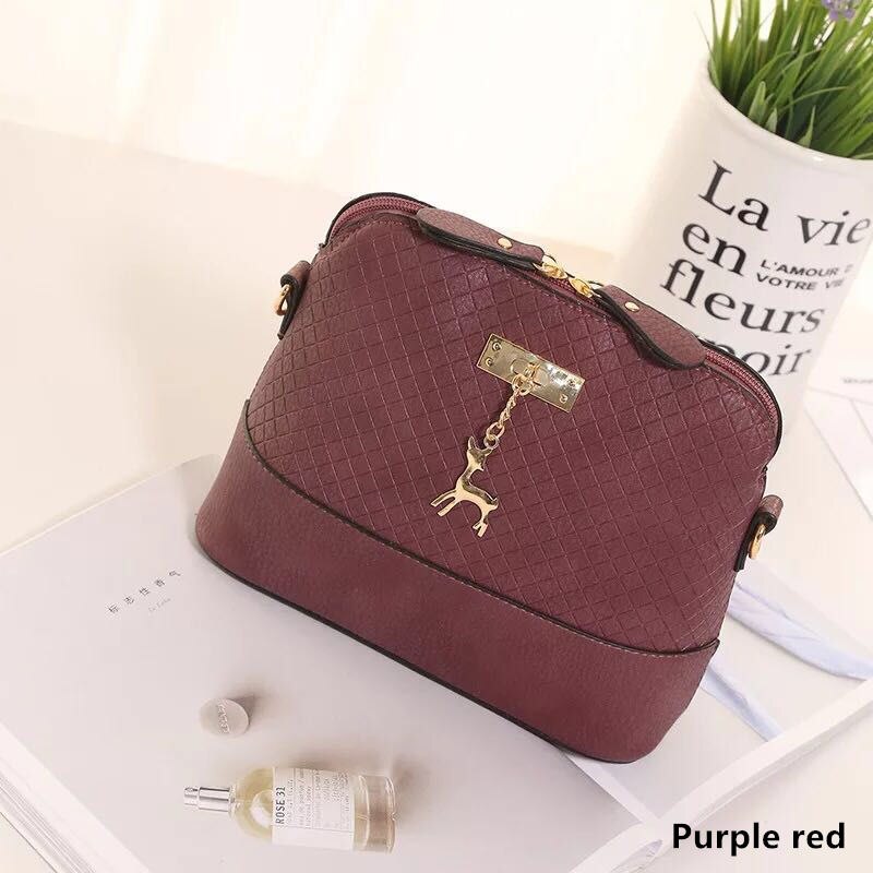 ! charm women Messenger Bags Mini Bag With Deer Toy Shell Shape Bag Women Shoulder Bags: 4