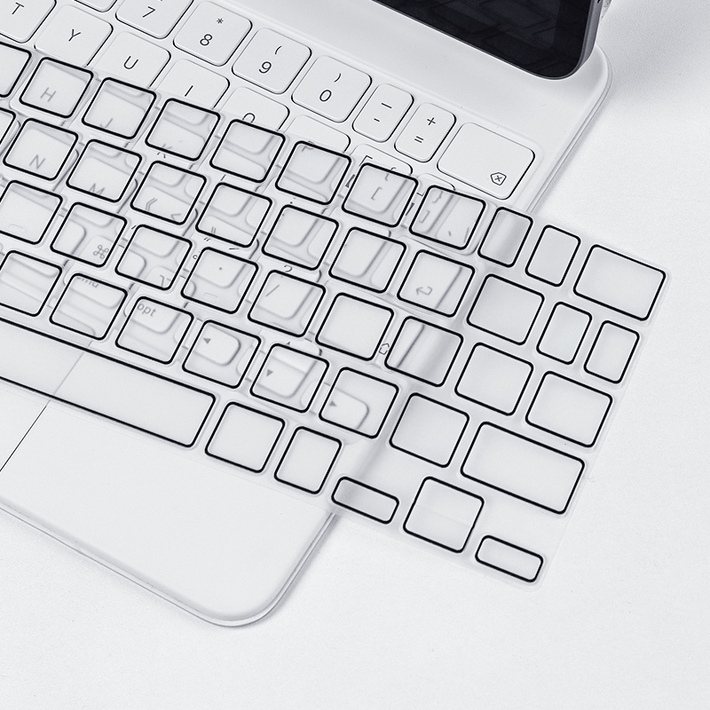 Magische Tastaturhaut für iPad Pro6 12,9 11 Zoll Schutzabdeckungsfolie für iPad Air 4 5. US TPU Stummschaltung wasserdicht weiß: Brown